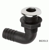 90 Degrees Skin Fitting with Stainless Steel Cover - øA: 30 mm - BS3513 - CanSB